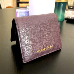 Plum Purple Michael Kors bifold wallet